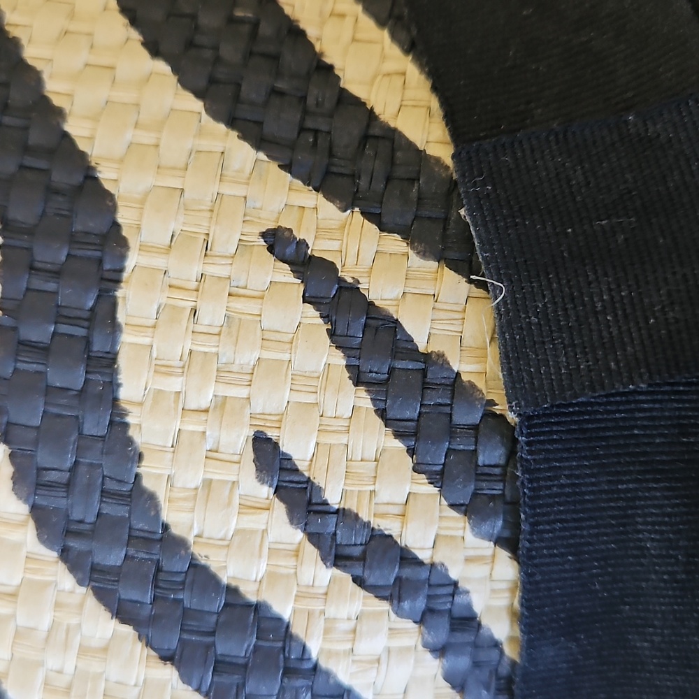 Zebra Print Fedora Straw Hat - Picture 3 of 5